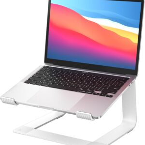 Laptop Stand for Desk Detachable Aluminum Computer Riser Portable Metal Notebook Webcam Stand Holder Compatible with  All 10-16" Laptops, Silver