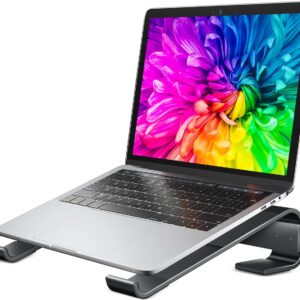 Laptop Stand for Desk, Ergonomic Detachable Laptop Riser, Aluminum  Stand, Compatible with 12-17'' All Laptops , Black